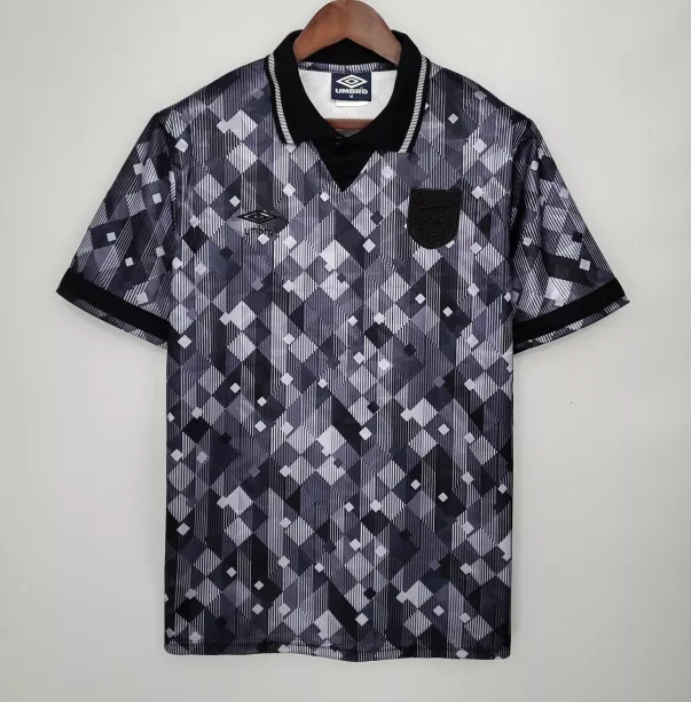 England 1990 Black Out Retro Jersey