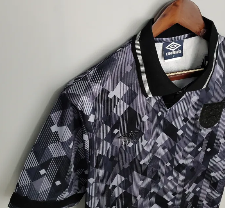 England 1990 Black Out Retro Jersey