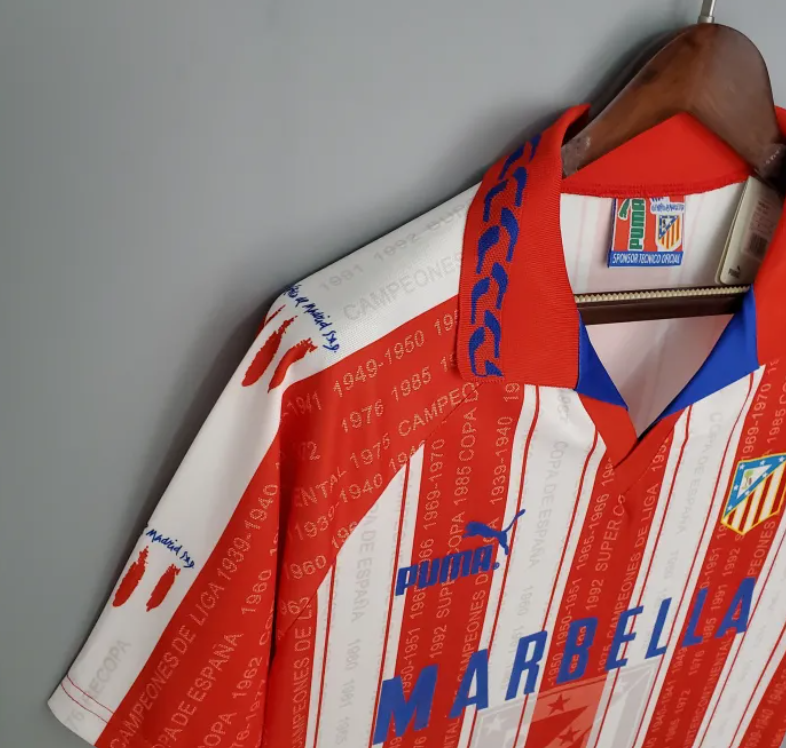 Atletico Madrid Home Retro Jersey 1995/96