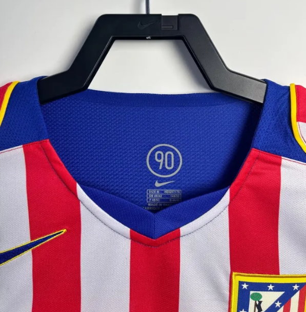 Atletico Madrid Home Long Sleeve Retro Jersey 2004/05