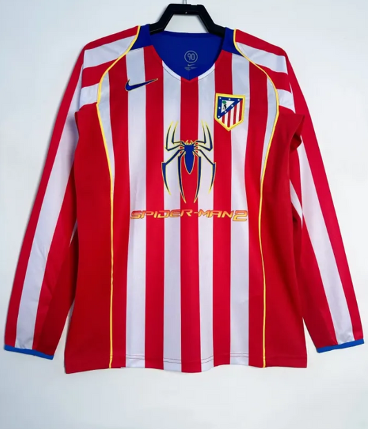Atletico Madrid Home Long Sleeve Retro Jersey 2004/05