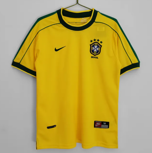 Brazil Home Retro Jersey 1998.